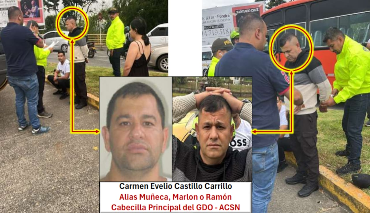Momento de la captura por parte de la Policía de alias Muñeca, quien según la autoridad, es el máximo cabecilla de Los Pachenca.