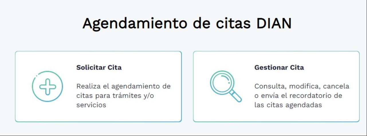 Cuando se seleccione el tipo de trámite que se va a realizar respecto al RUT, una ventana emergerá para que el ciudadano elija si va a solicitar cita o gestionar cita.
