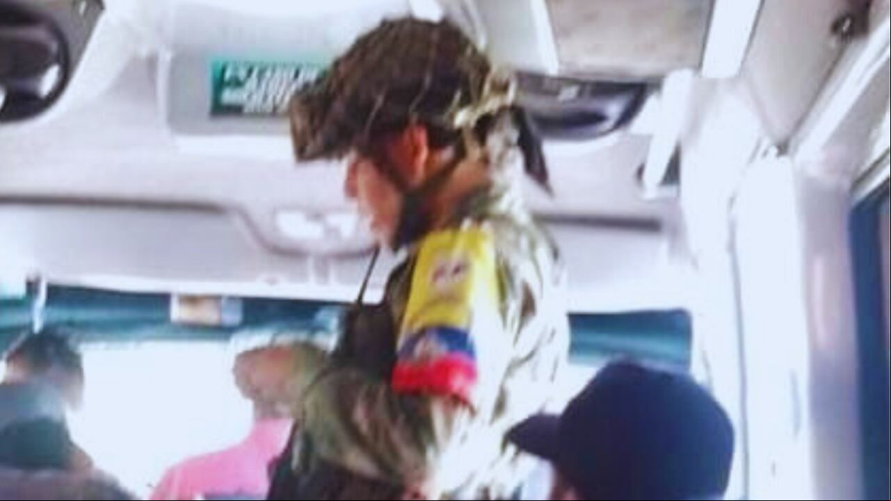 Fotografía del reten de la guerrilla en el departamento del Cauca.