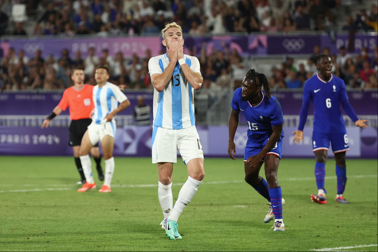 Argentina vs Francia - fútbol cuartos de final - Juegos Olímpicos de París 2024.