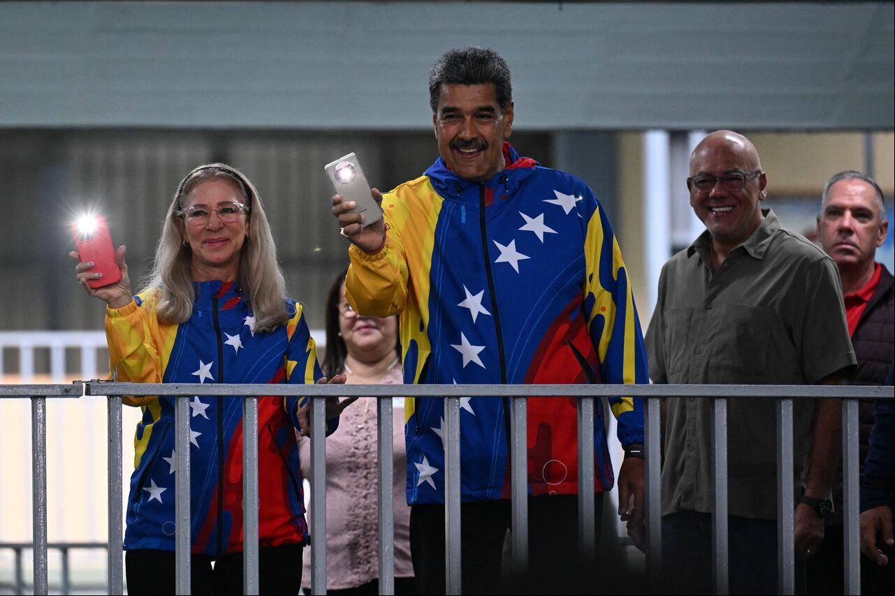 El presidente de Venezuela Nicolás Maduro participa en las elecciones este domingo 28 de julio. (Photo by Juan BARRETO / AFP)