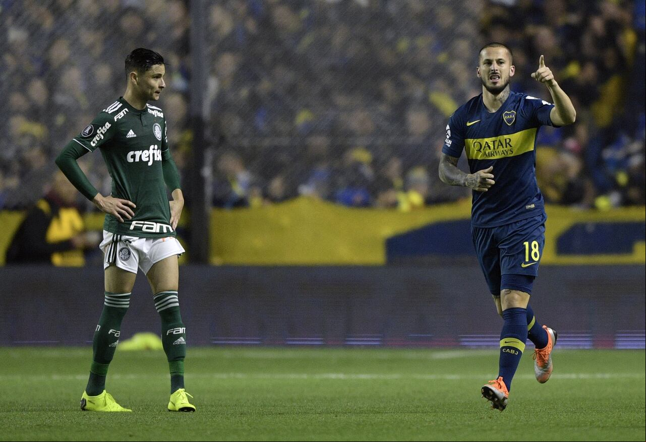 Partido Boca Juniors Vs. palmeiras por la Copa Libertadores 2018.