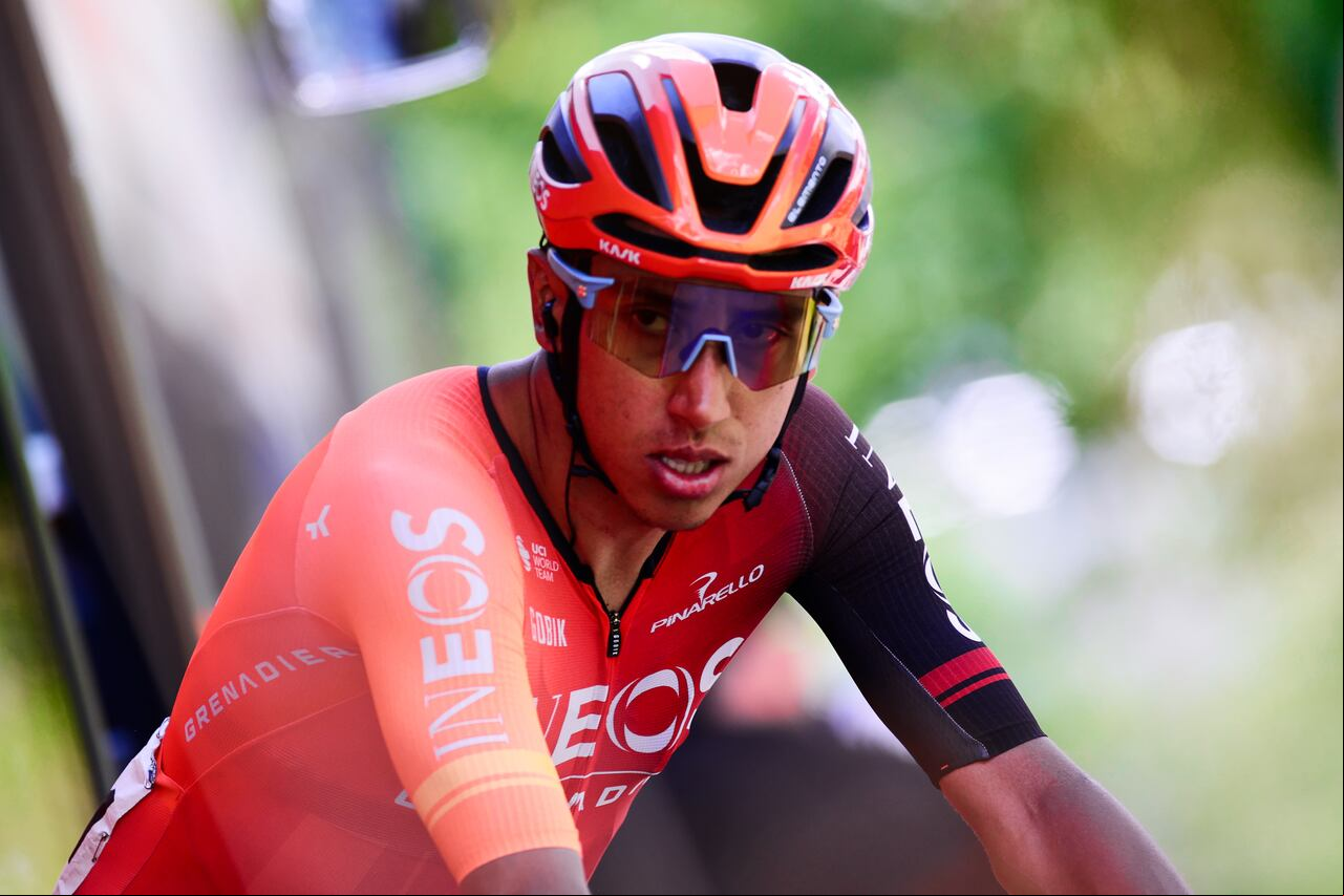 RUSCHLIKON, SWITZERLAND - JUNE 12: Egan Bernal from Colombia of Ineos Grenadiers training with Tacx Indoor bike training before the 4th stage of Tour de Suisse from Ruschlikon to Gotthard on June 12, 2024 in Ruschlikon, Switzerland. (Photo by Joan Cros - Corbis/Getty Images)