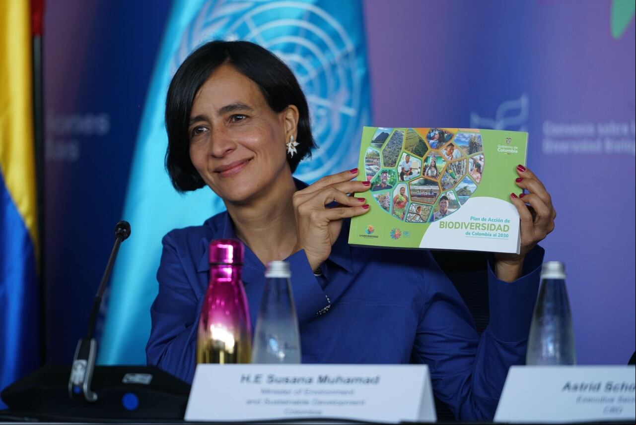 La ministra de Ambiente, Susana Muhamad, presentó el plan de Colombia en materia de biodiversidad.