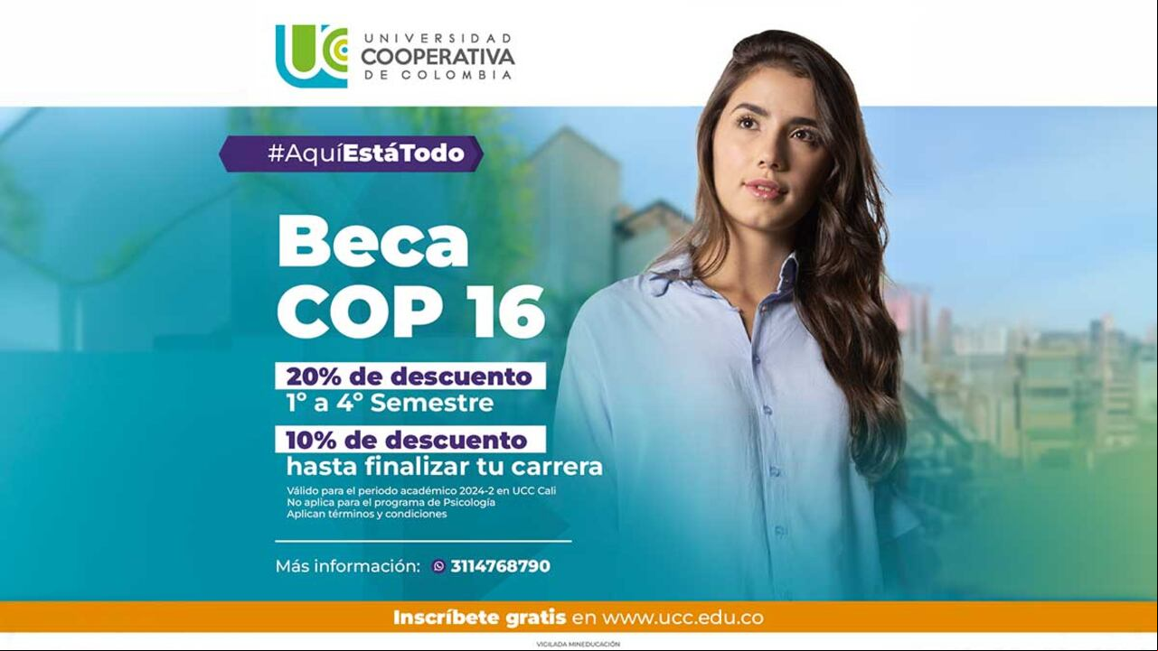 En el marco de la COP16, la Universidad Cooperativa de Colombia, campus Cali, está ofreciendo una increíble beca por la COP16.