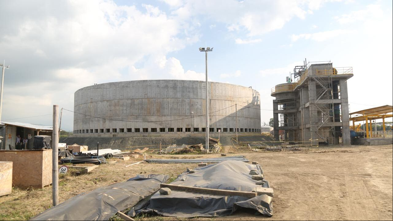 Así luce hoy por hoy la estructura de la Planta de Tratamiento de Aguas Residuales de Buga, donde se invierten cerca de $ 100 millones de pesos.