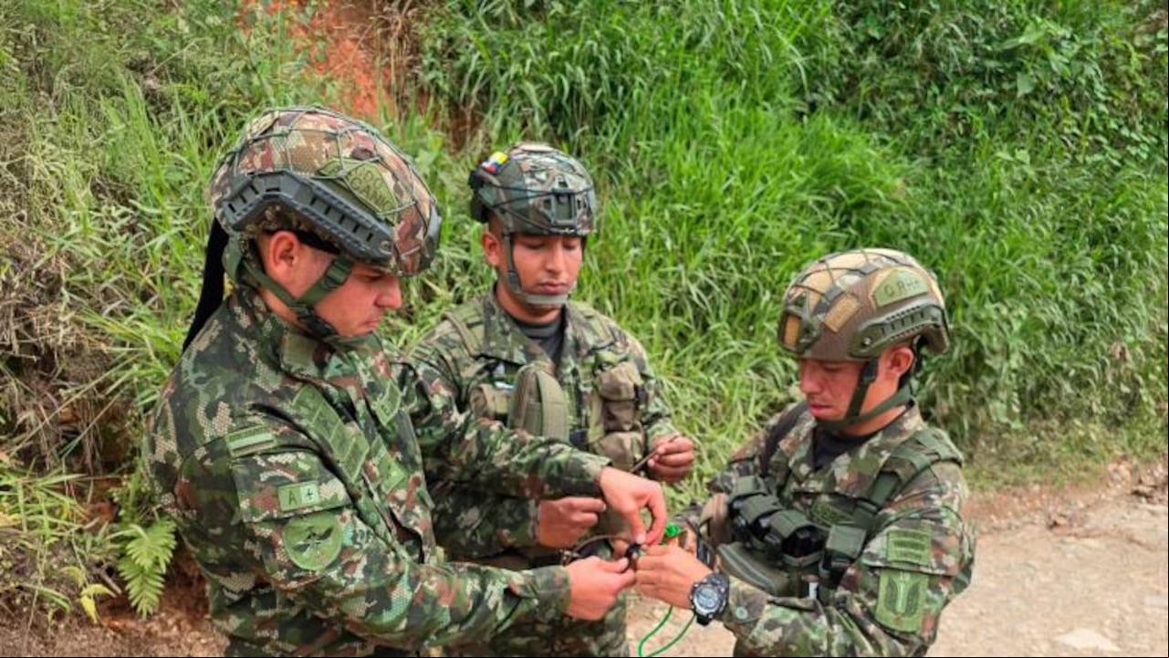 Destruyen más de 100 kilos de artefactos explosivos en el Cañón del Micay, en Cauca.