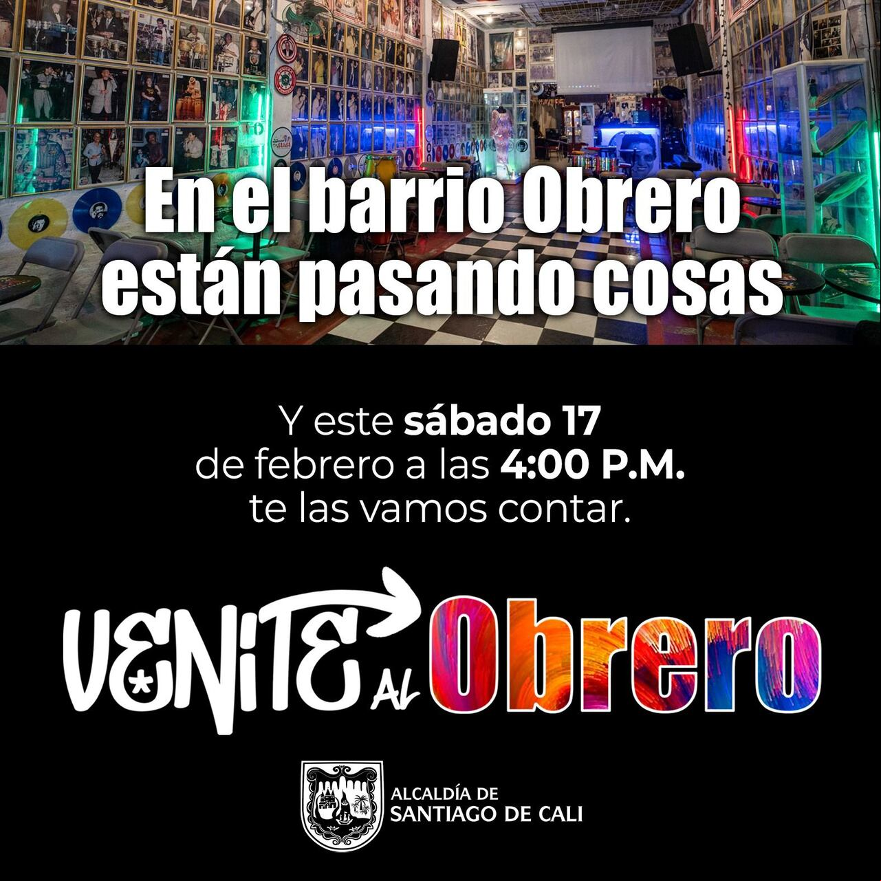 La Secretaría de Turismo de Cali promueve este evento junto con actores culturales del Barrio Obrero que busca activar la cultura salsera en la ciudad.