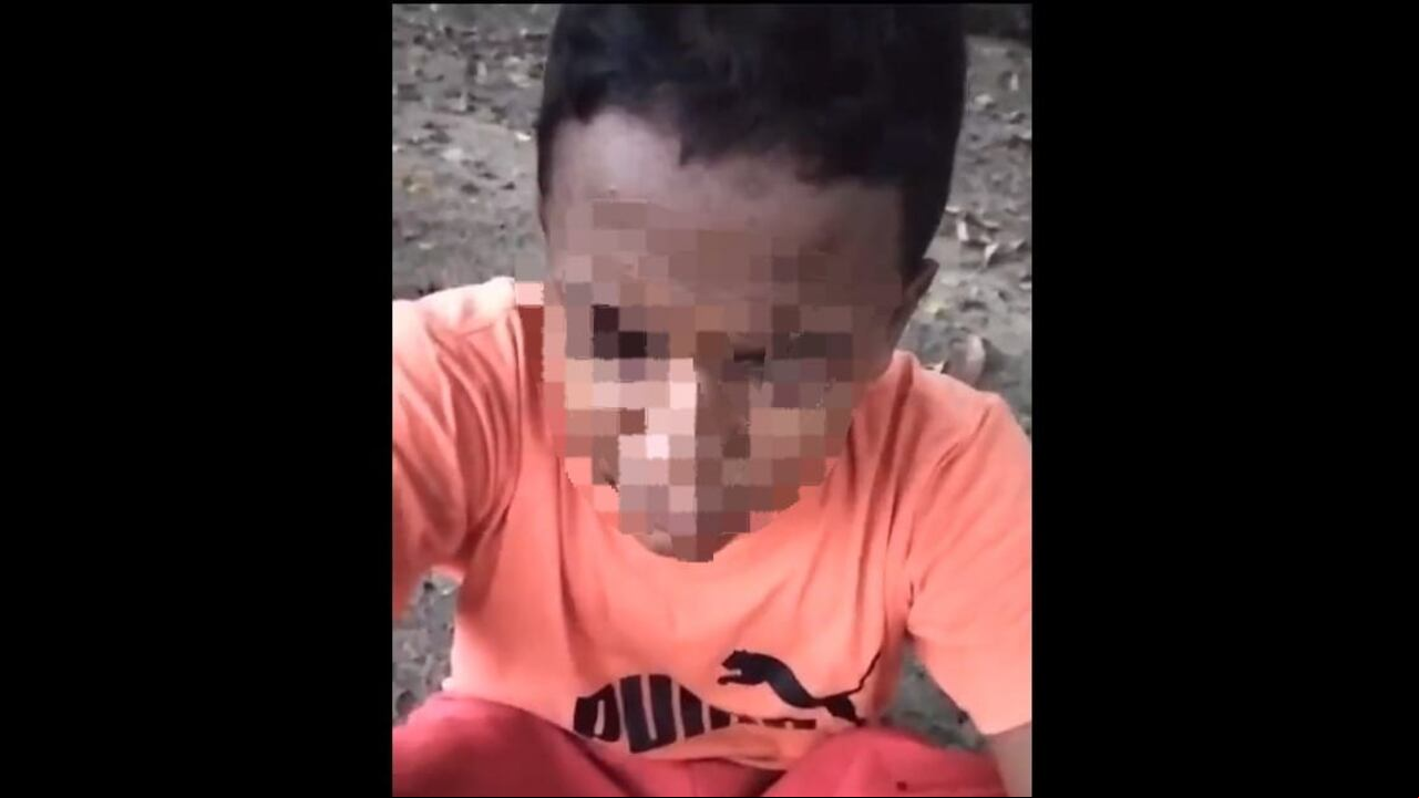 El niño pide que liberen con vida a su madre. Sin embargo, no se ha verificado su autenticidad.