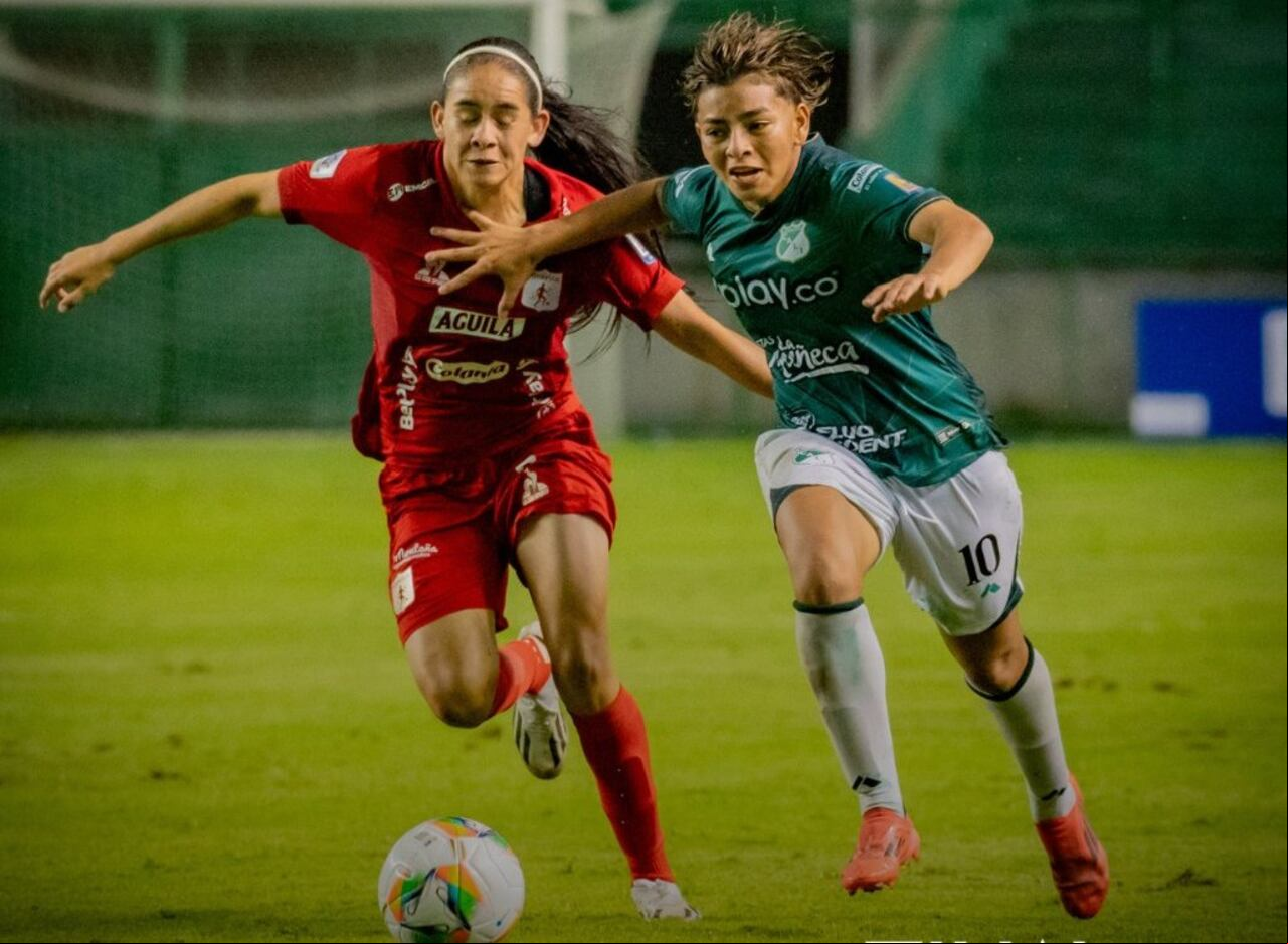 Imagen del partido de la fecha 2 de la Liga Femenina entre Deportivo Cali y América de Cali.