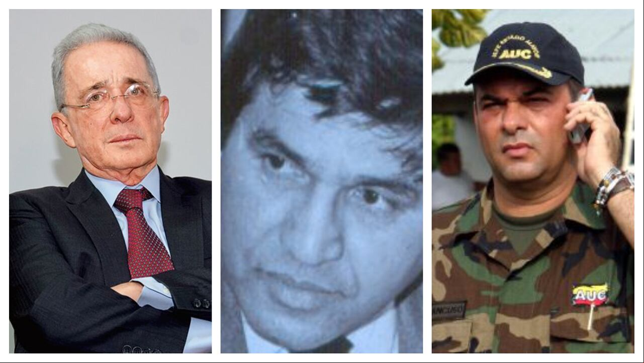 Álvaro Uribe, Jesús María Valle y Salvatore Mancuso.