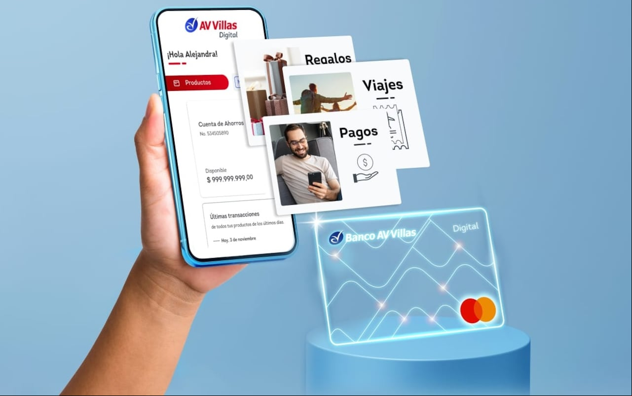 El proceso de adquisición de la tarjeta y uso será totalmente digital. Foto: Banco AV Villas