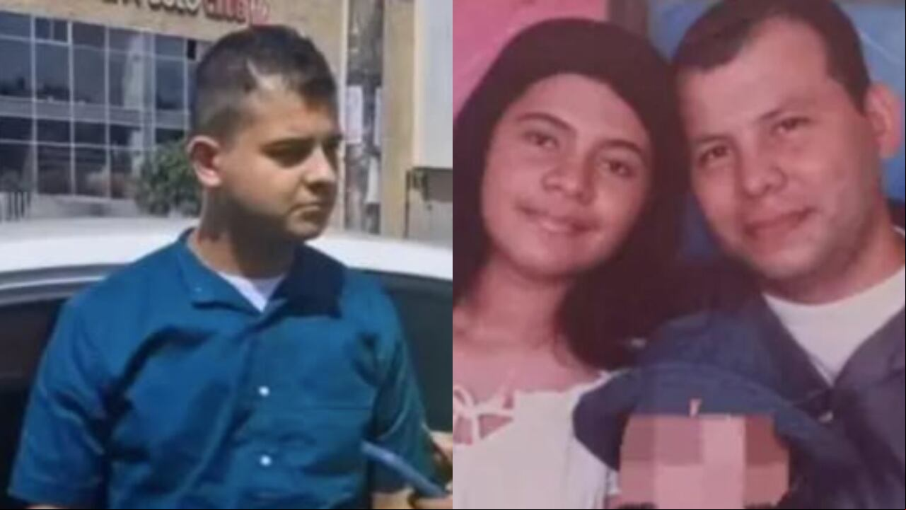 Juan David Perdomo y sus padres.