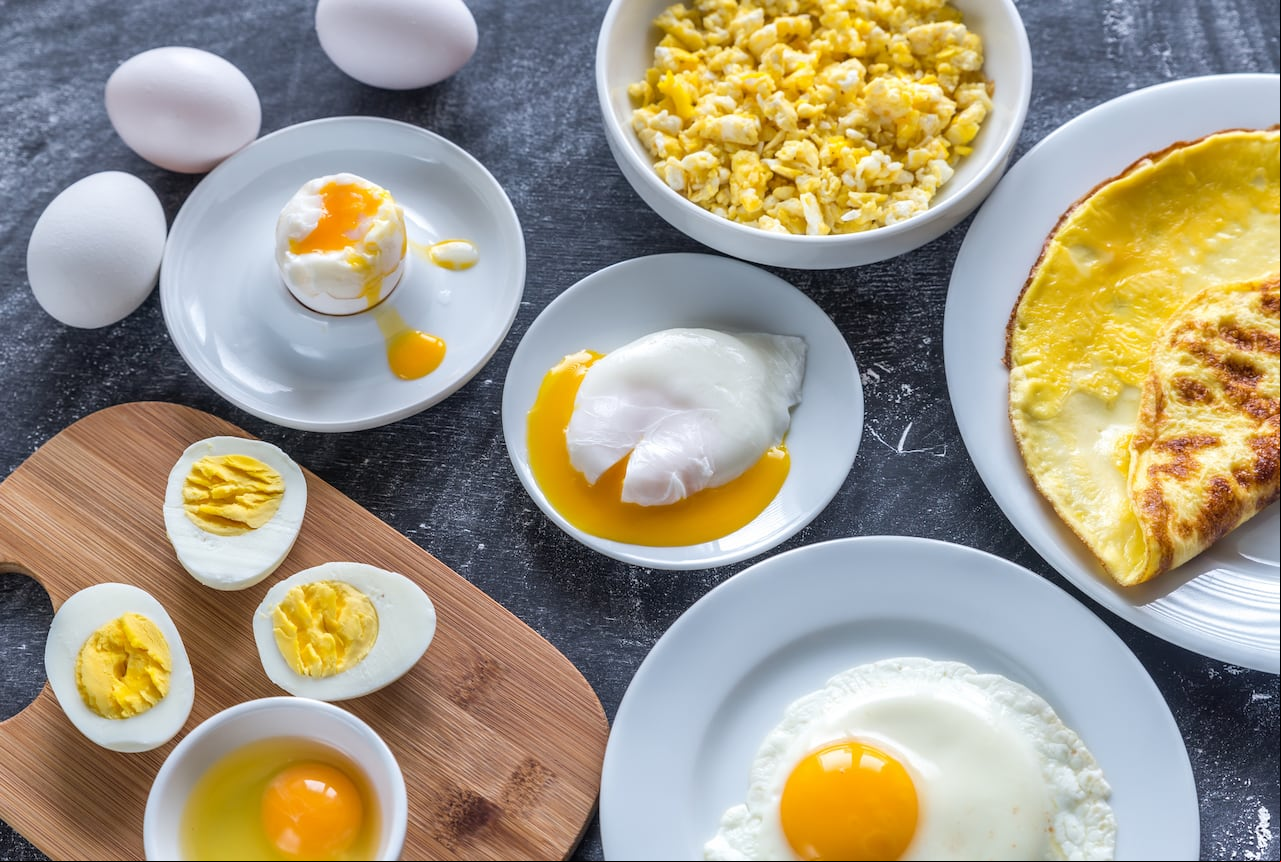 Los huevos.