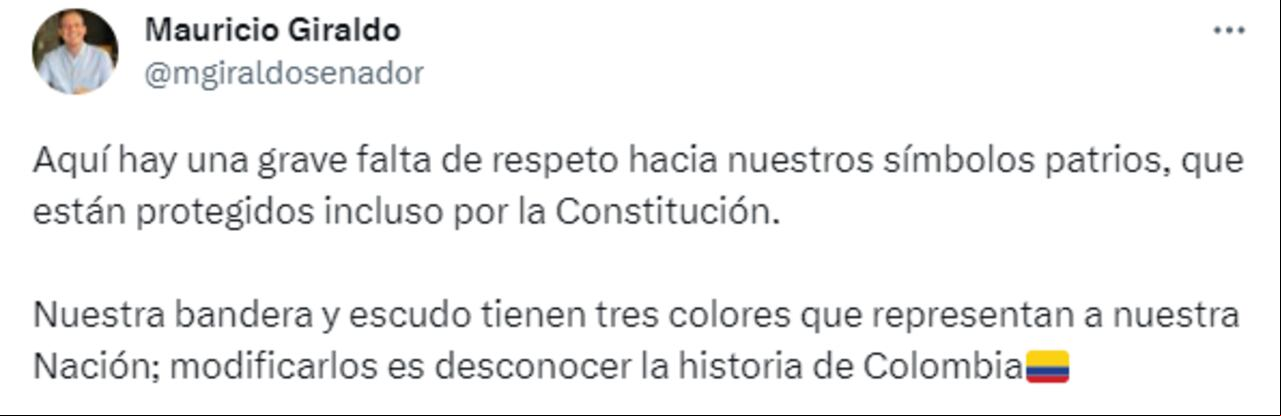 Congresistas reaccionan al cambio de colores del escudo de Colombia en el Día del Orgullo Gay por parte de la Presidencia de la República.