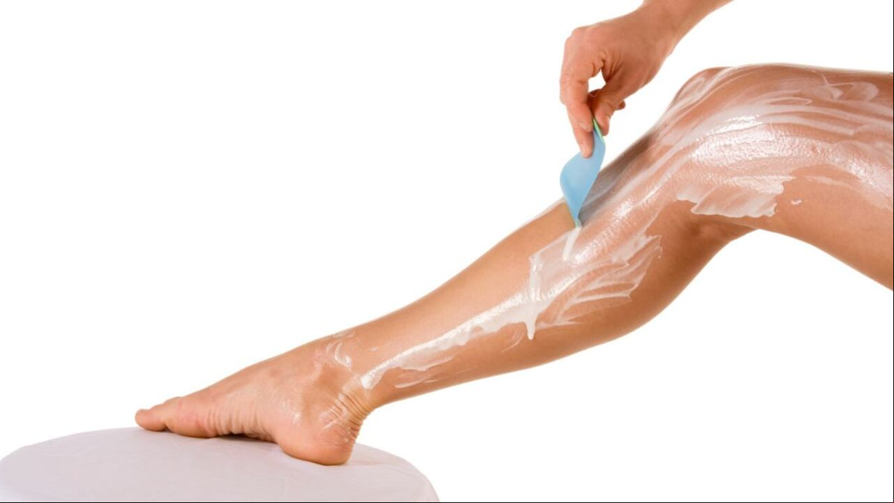 Crema para el vello corporal.