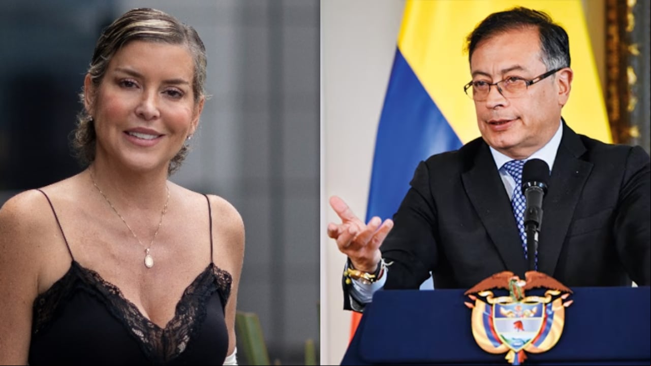 Ángela Benedetti y el presidente Gustavo Petro.