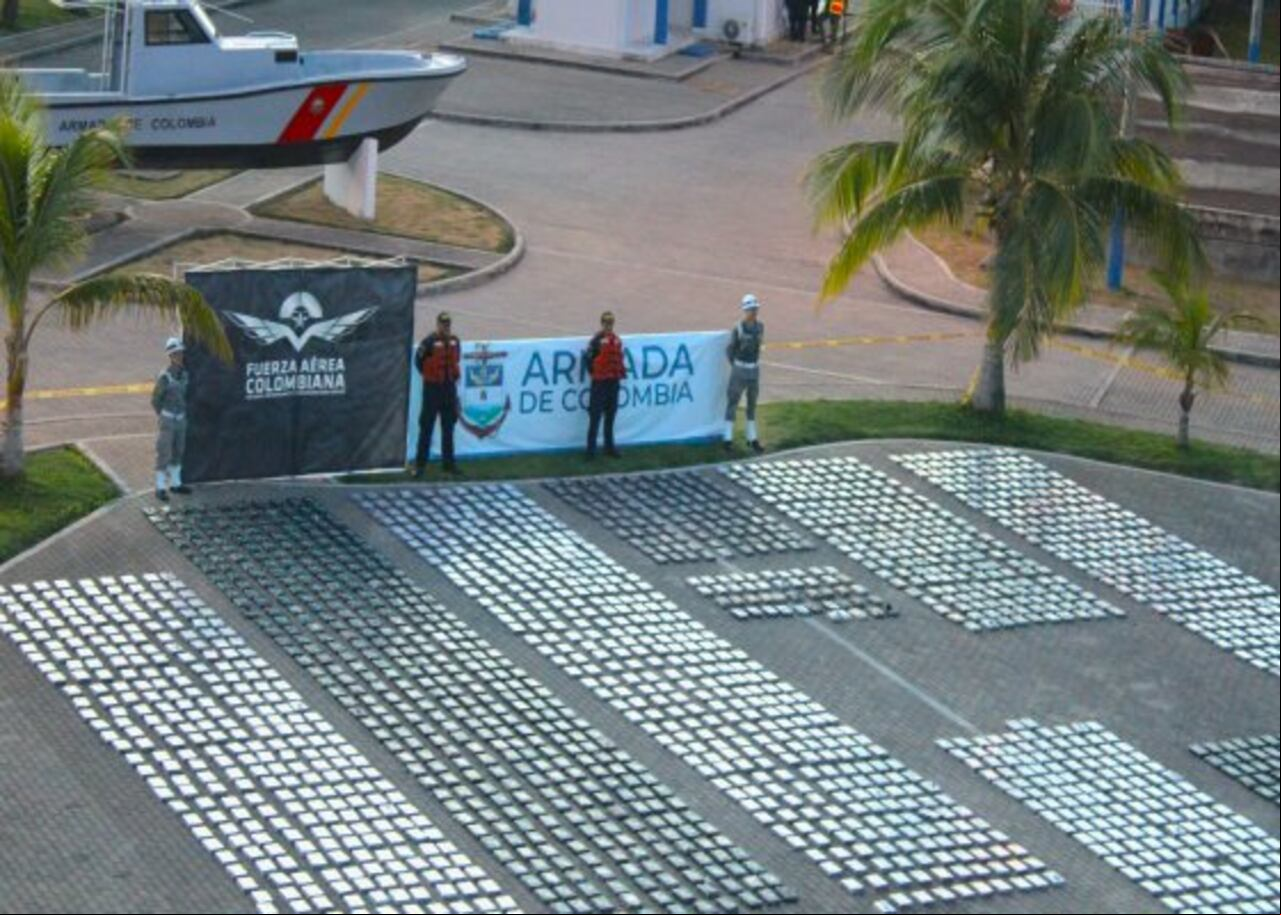 Incautación de cocaína en San Andrés, realizada por la Armada Nacional, este 14 de septiembre.