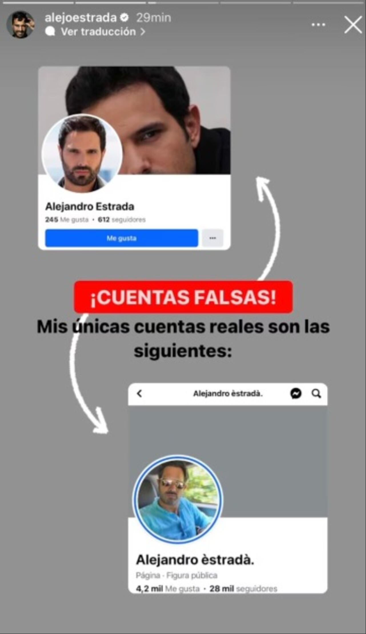 Suplantación de identidad, Alejandro Estrada.