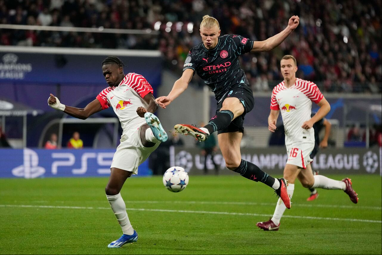 Imagen del partido entre RB Leipzig y Manchester City por la segunda jornada de la fase de grupos de la Champions League