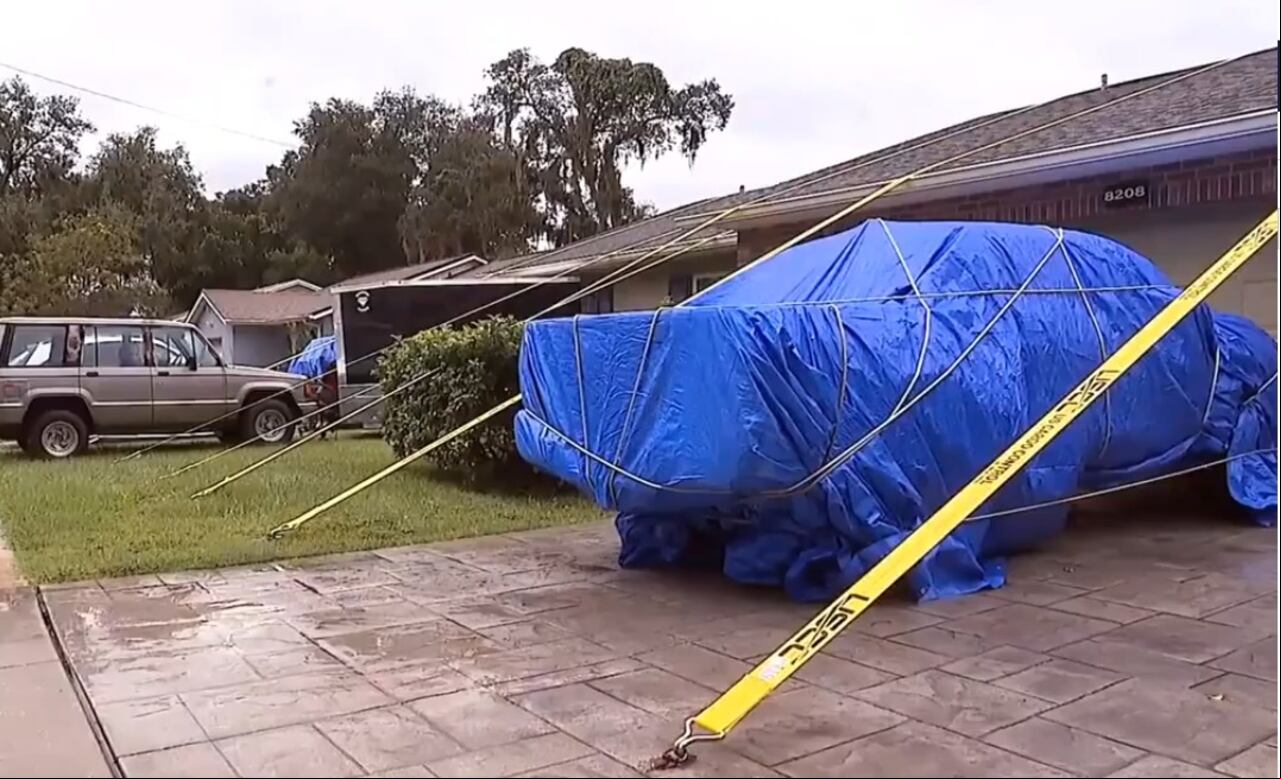 Amarró su casa por el paso del huracán