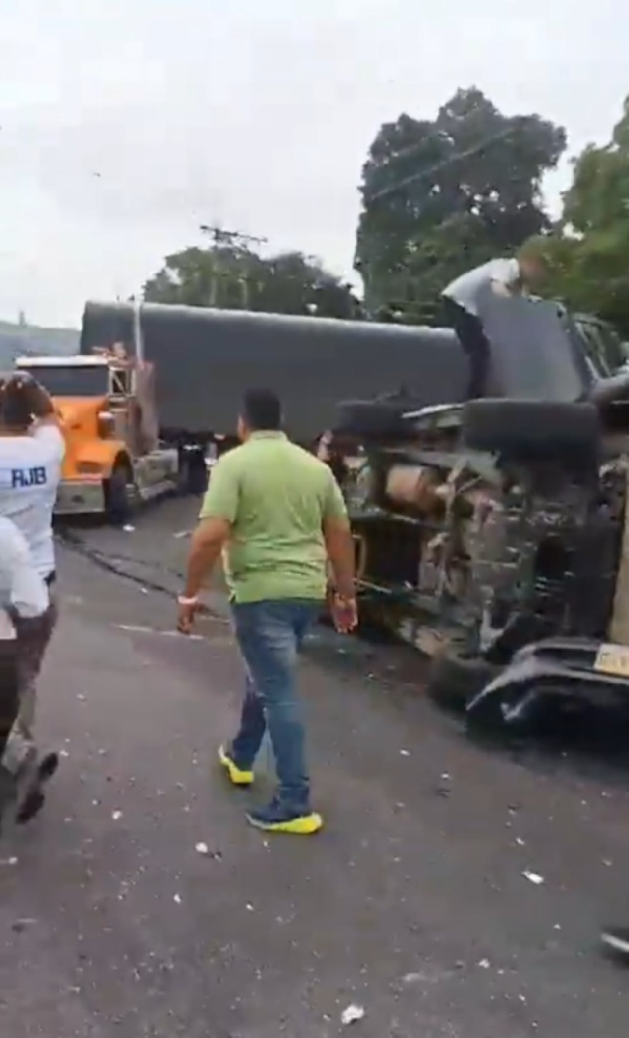 accidente vía al Llano