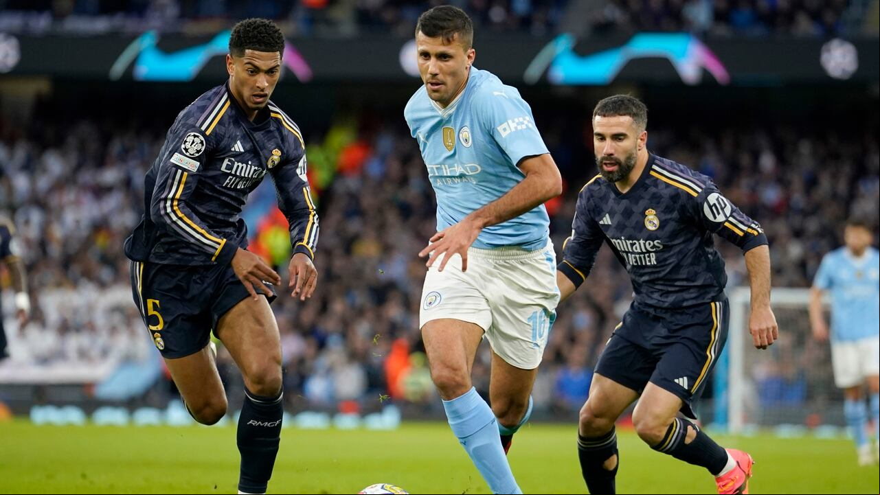 Imagen del duelo de vuelta entre Manchester City y Real Madrid en Inglaterra.