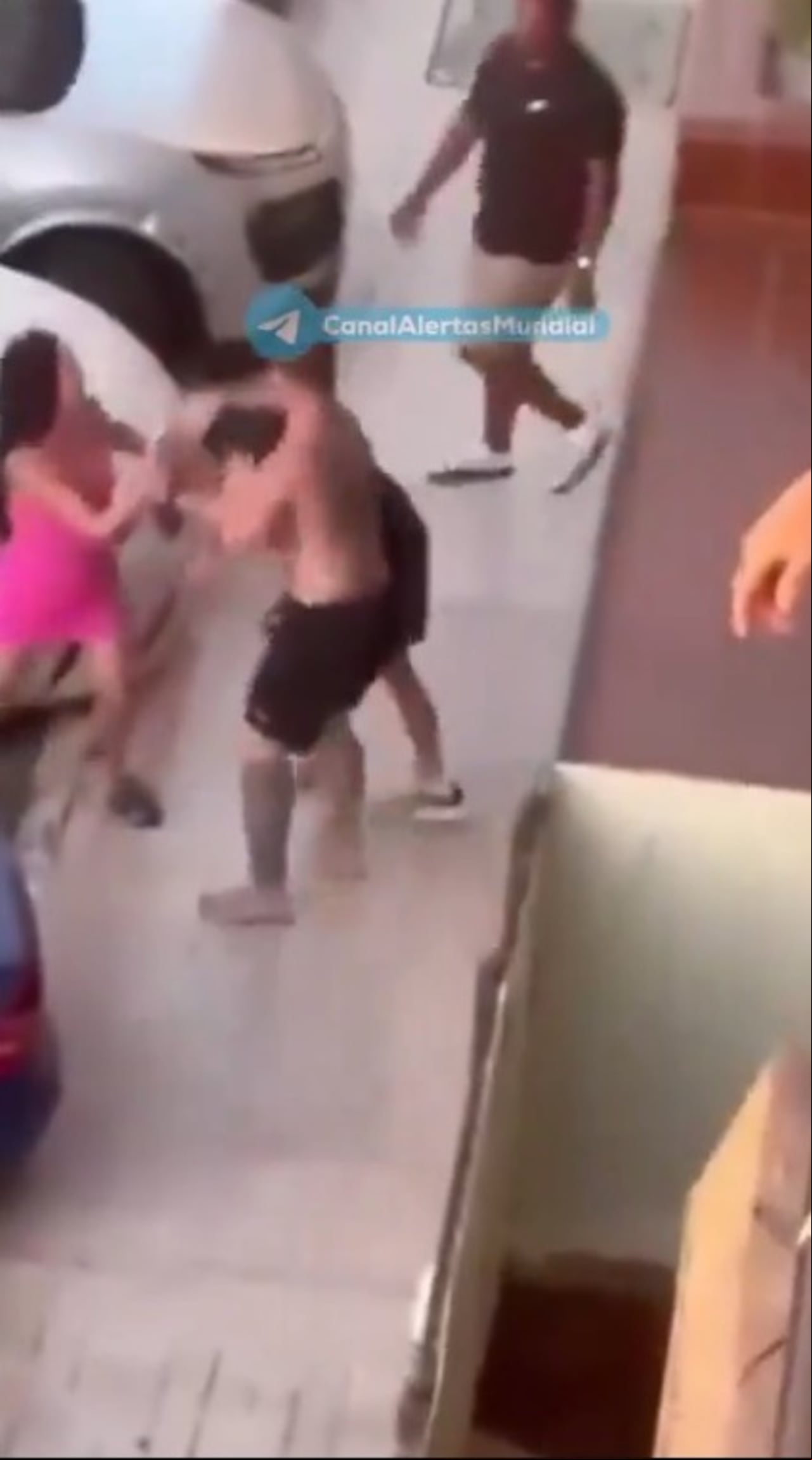 El agresor golpeó a un hombre que estaba interviniendo para parar la pelea.