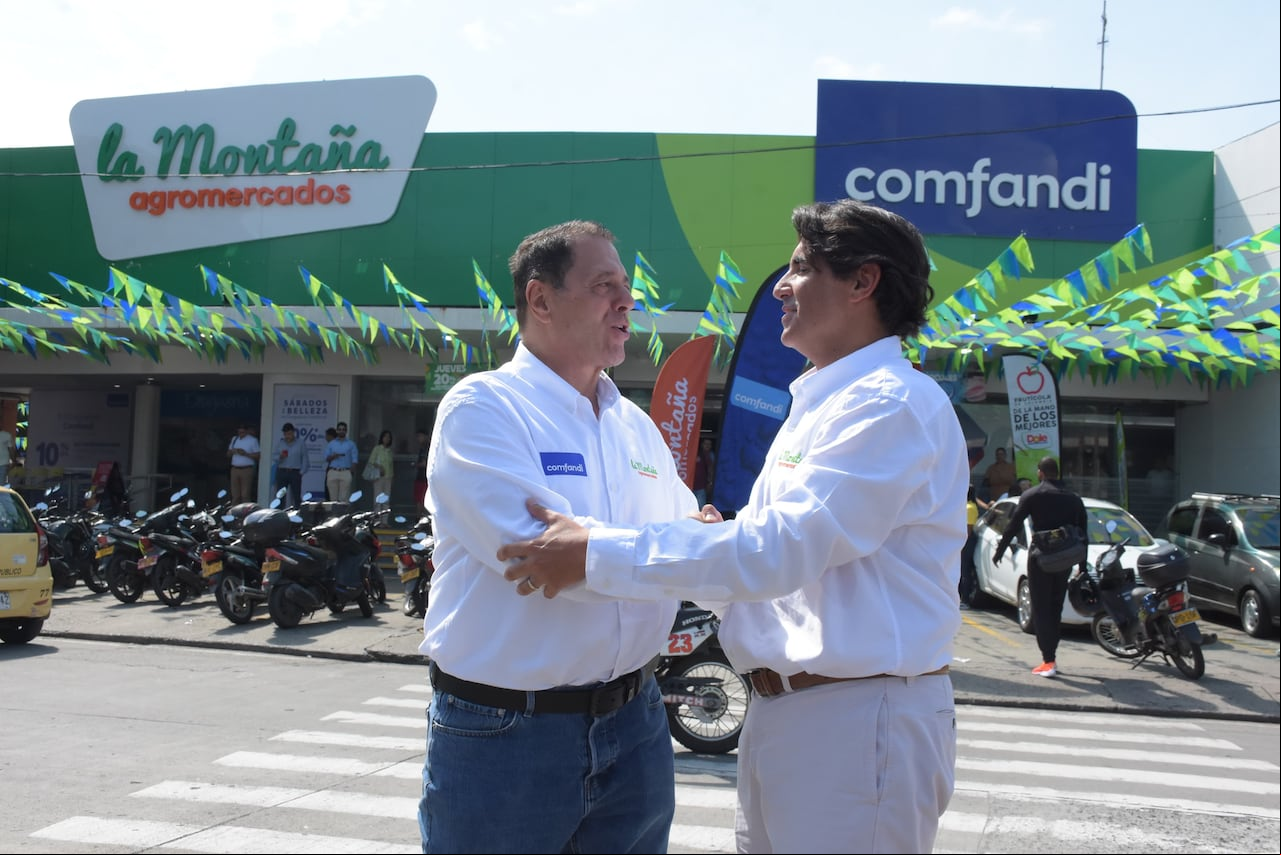 Tulio Gómez, presidente de La Montaña Agromercados, y afirmó Jacobo Tovar, director general de Comfandi.