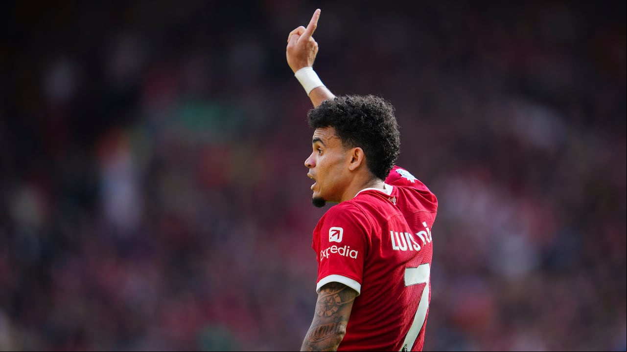 Luis Díaz, colombiano al servicio del Liverpool de Inglaterra.