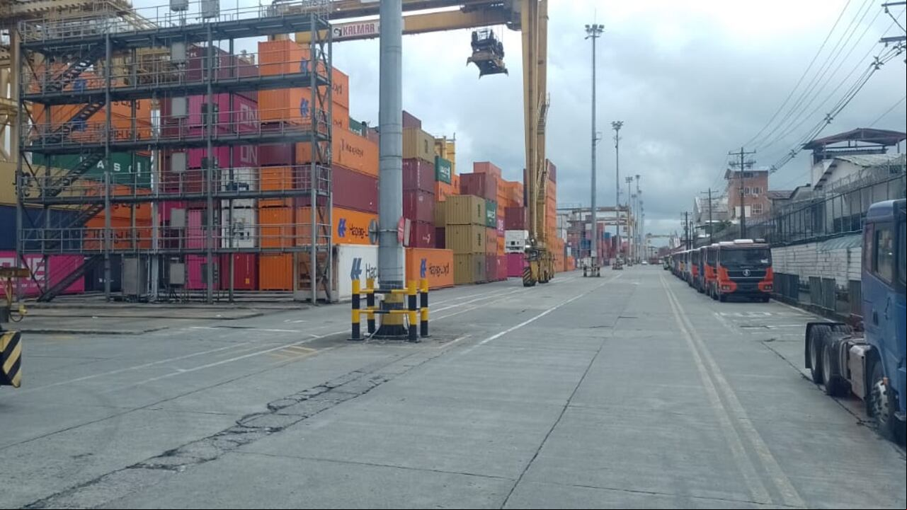 La Sociedad Portuaria de Buenaventura cuenta con 11 grúas pórtico para el manejo de contenedores, 36 grúas RTG, entre otras infraestructuras. Por esta terminal se reciben importaciones de granos, vehículos, entre otros y sale café y azúcar.