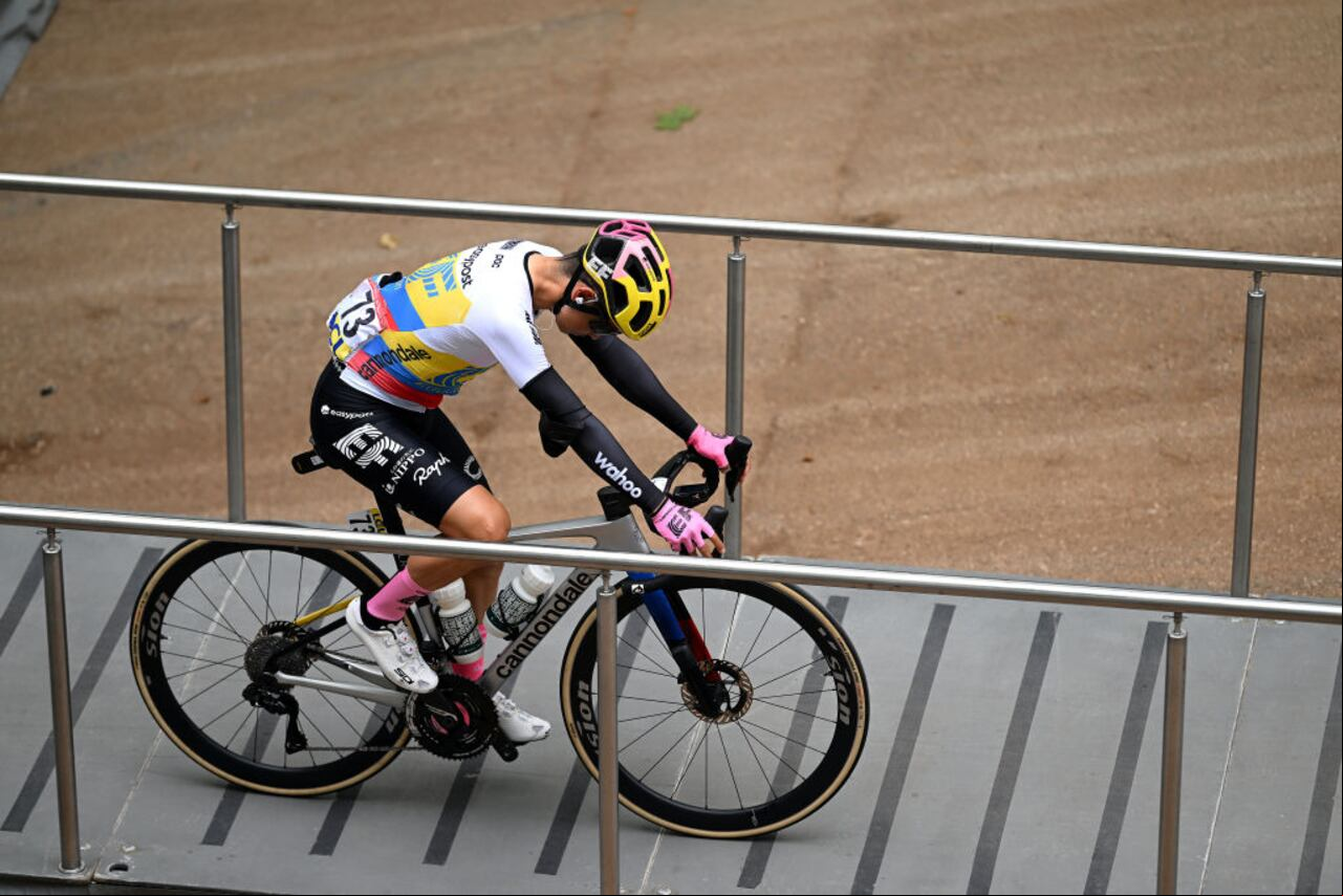 NANTUA, - JUNE 09: Esteban Chaves of Colombia and Team EF Education-EasyPost prior to the 75th Criterium du Dauphine 2023, Stage 6 a 170.2km stage from Nantua to Crest-Voland 1218m / #UCIWT / on June 09, 2023 in Nantua, . (Photo by Dario Belingheri/Getty Images)