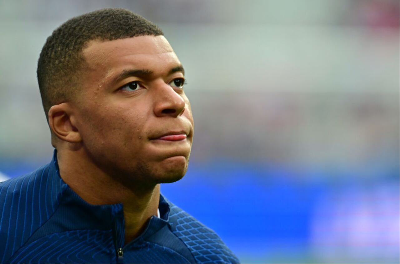 PARIS, - JUNE 19: Kylian Mbappe of during the UEFA EURO 2024 Qualifying Round match between and Greece at Stade de on June 19, 2023 in Saint-Denis, near Paris, . (Photo by Christian Liewig - Corbis/Getty Images)