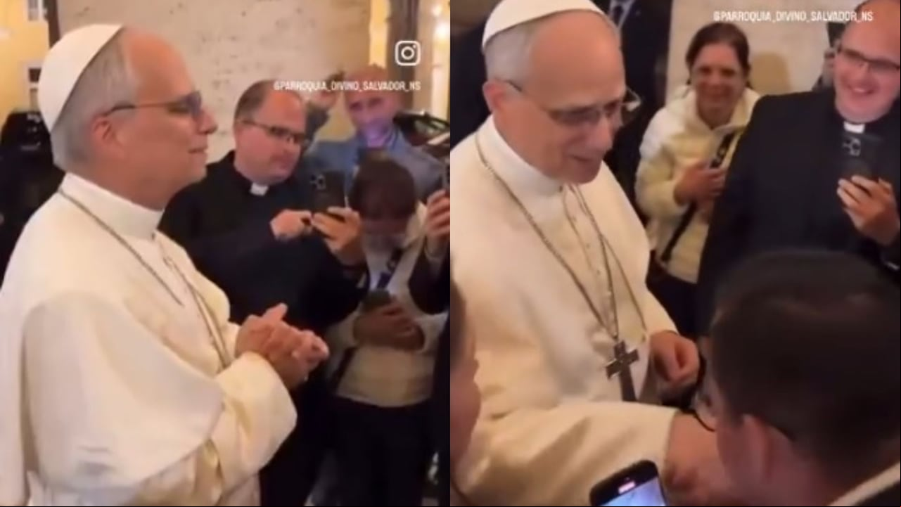 El papa León XIV tuvo su primer encuentro con feligreses.