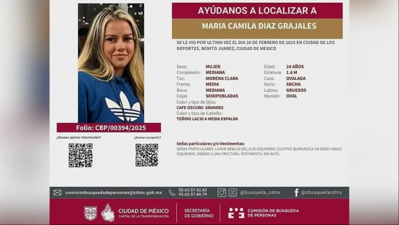 La incertidumbre y la preocupación rodean el caso de María Camila Díaz Grajales, una joven colombiana de 24 años que viajó a México en diciembre de 2024 con la esperanza de aprovechar una oferta laboral en un restaurante.