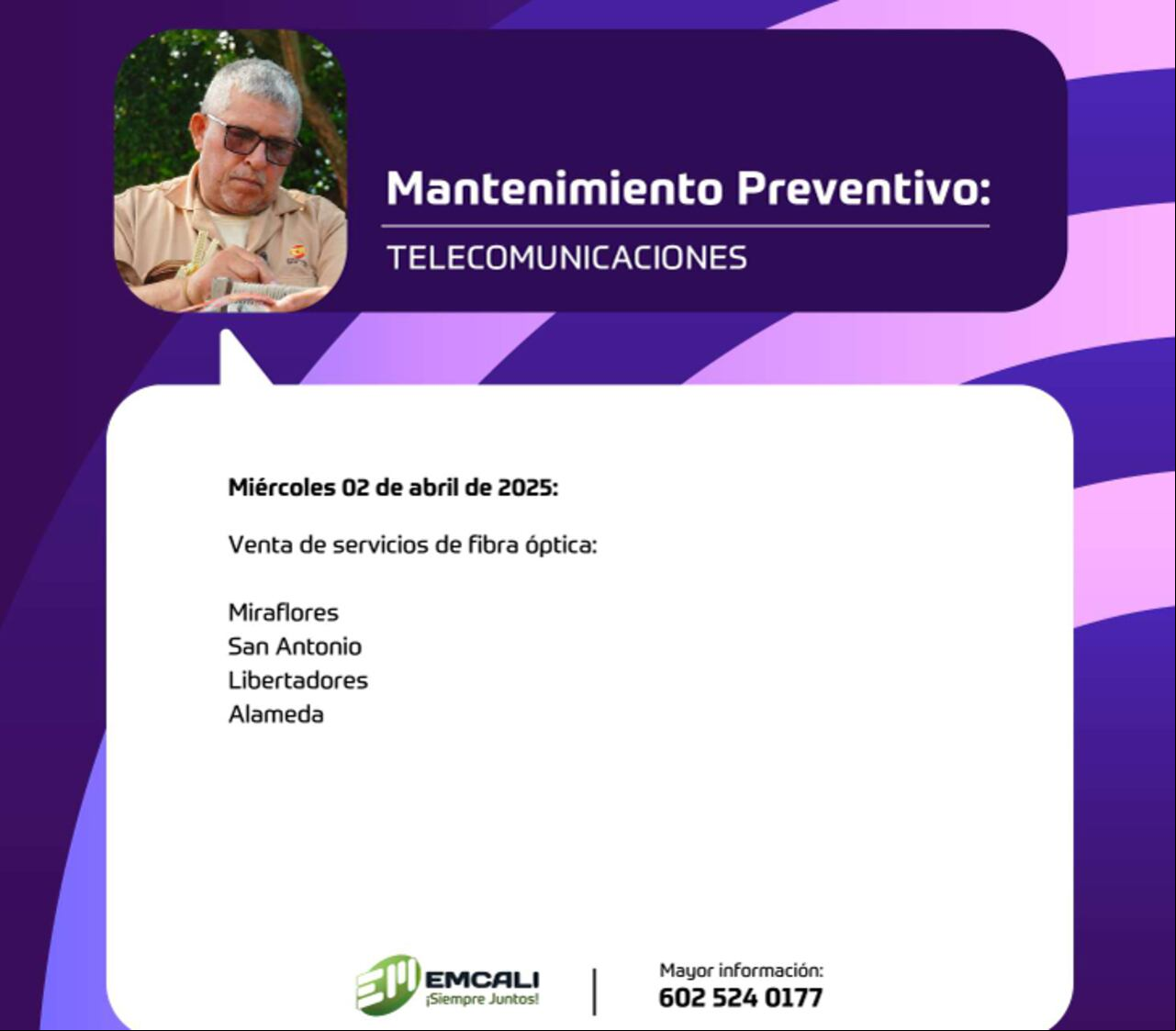 Dentro del plan de modernización de telecomunicaciones, Emcali realizará la venta de servicios de fibra óptica.