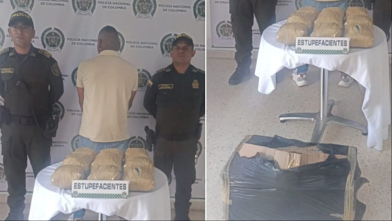 Cae en flagrancia sujeto que transportaba marihuana en caja de cartón en Cali