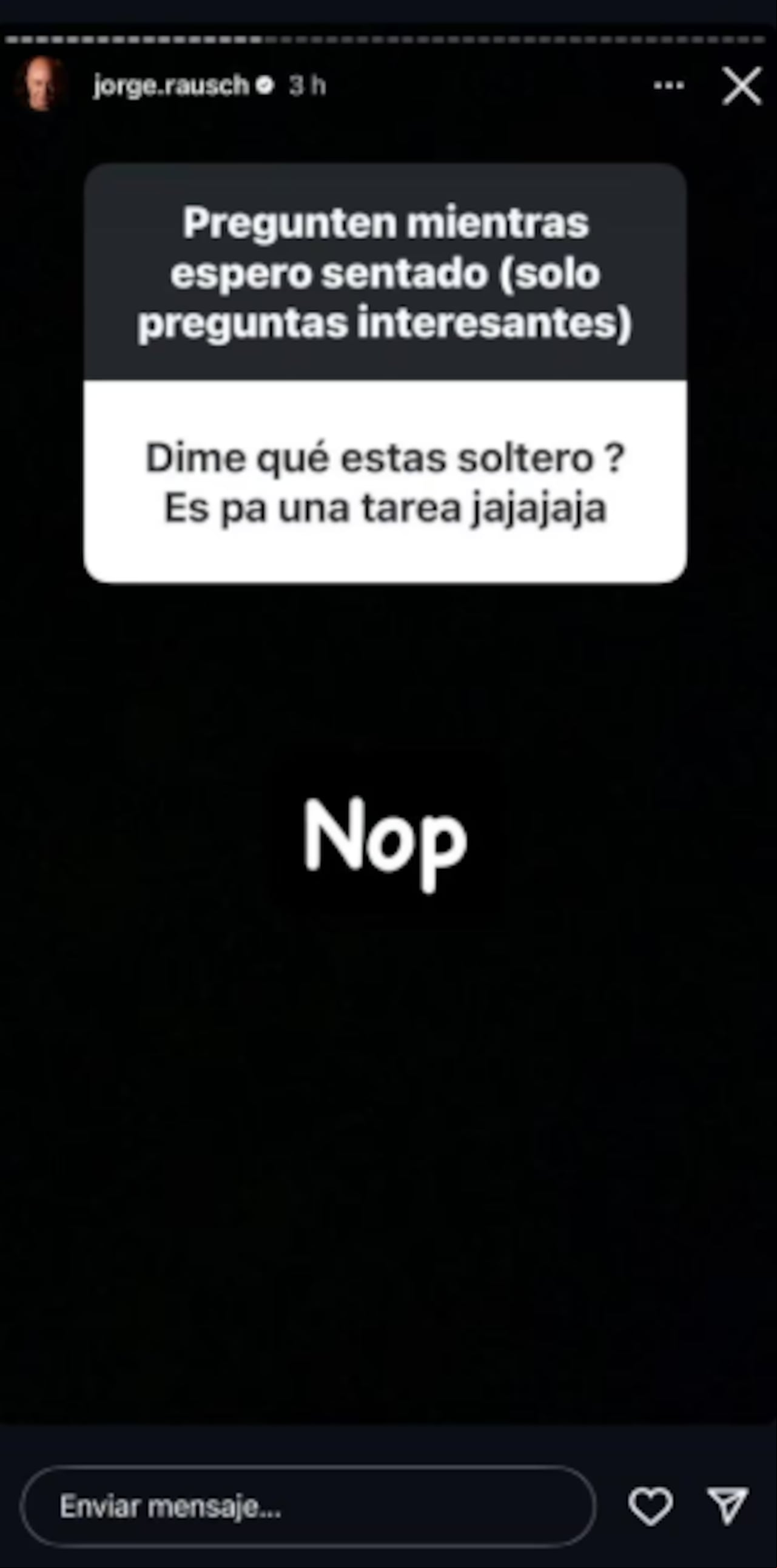 Jorge Rausch reveló que ya no está soltero