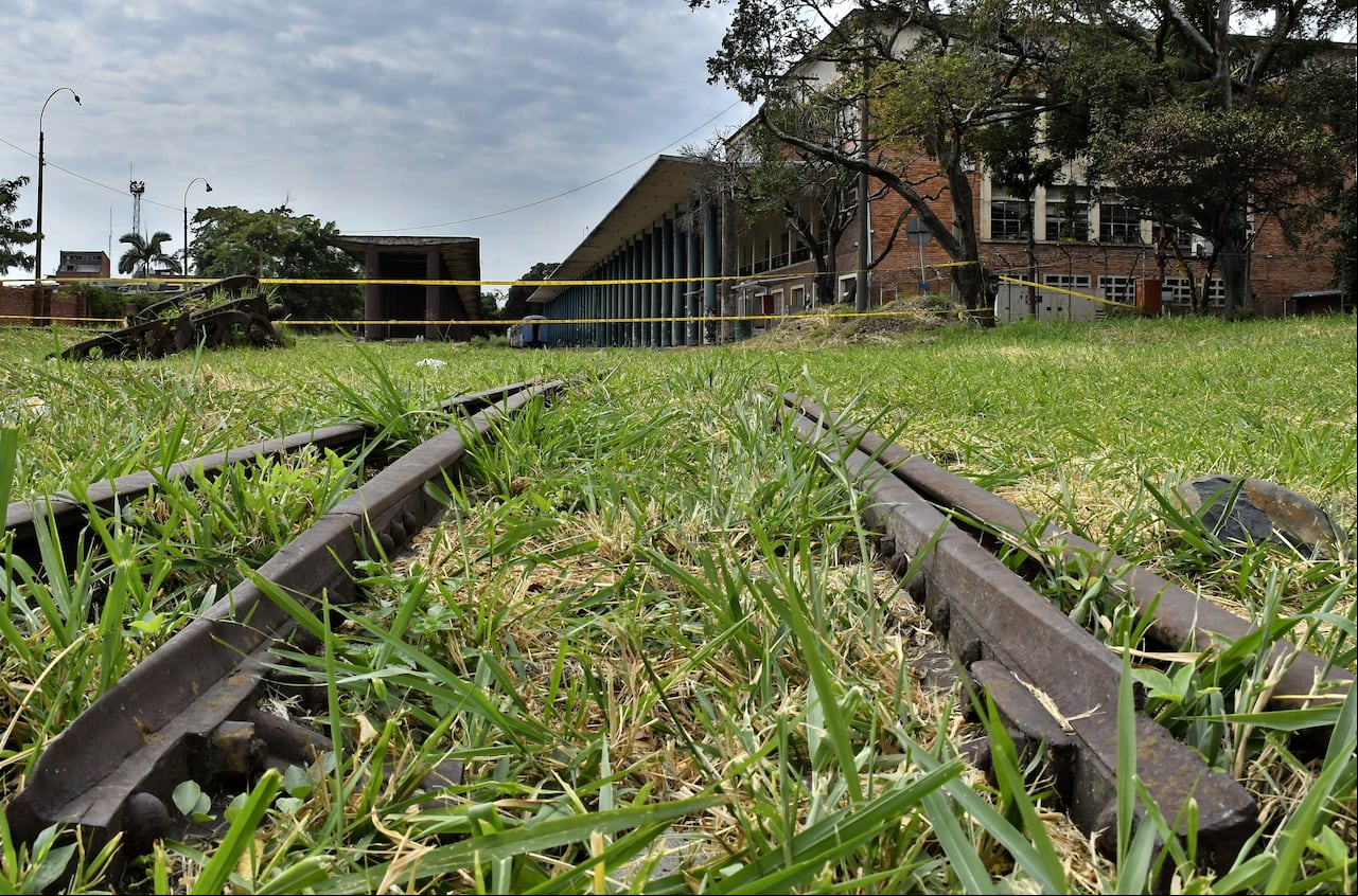 Deplorable estado de las vías férreas que harían parte del tren de cercanías. foto Raúl Palacios.