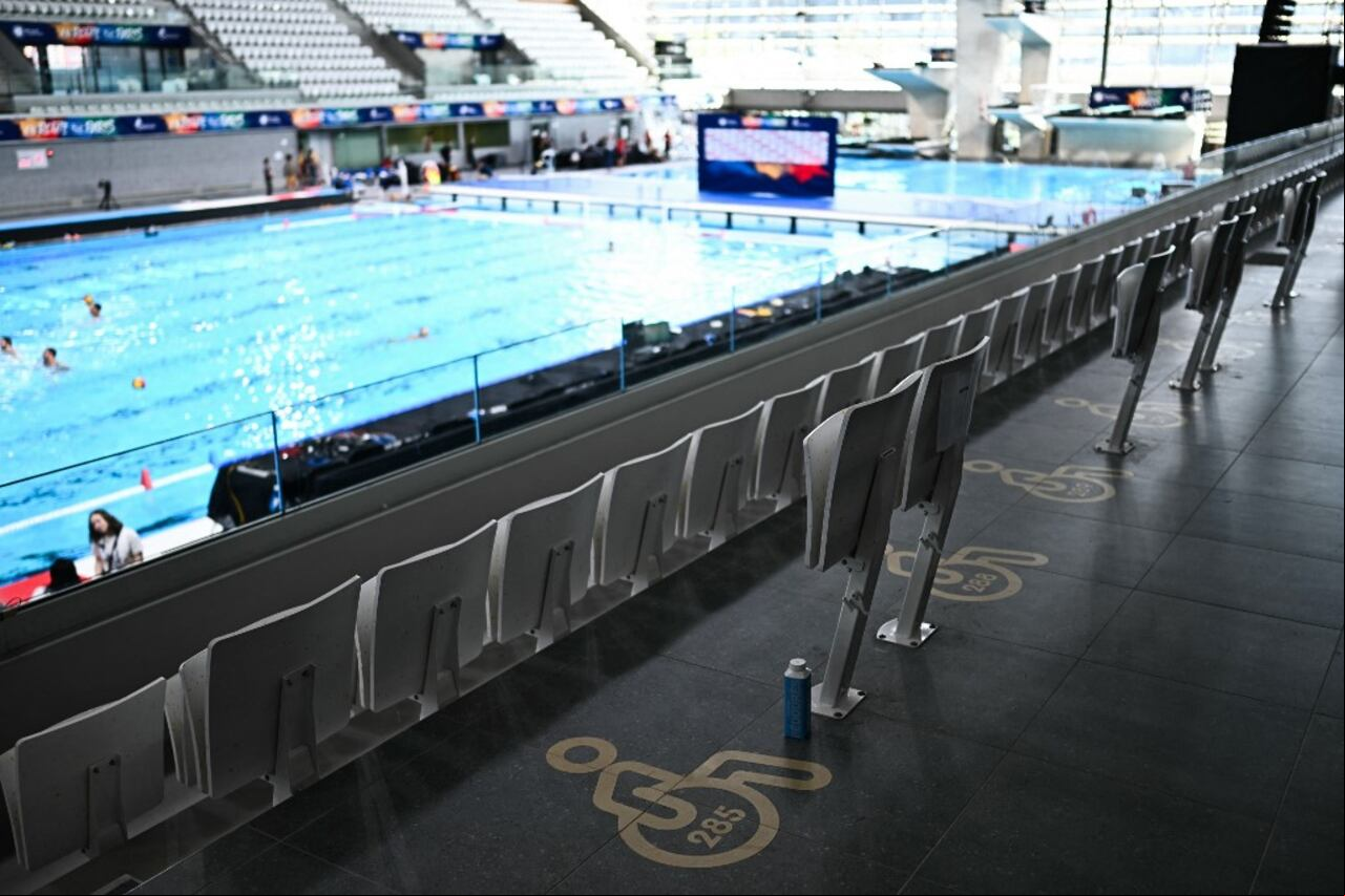 Los atletas participan durante una sesión de entrenamiento antes de los Juegos Olímpicos y Paralímpicos de París 2024.