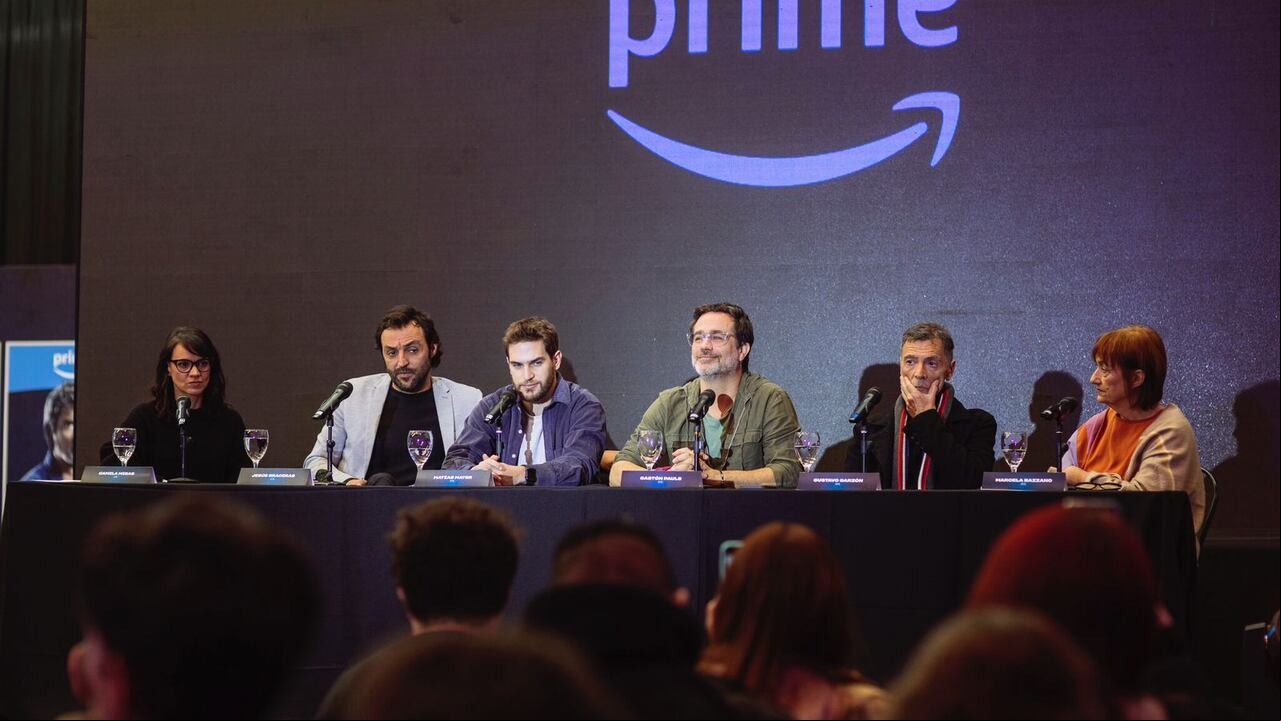 Rueda de prensa del lanzamiento de la serie Barrabrava, de Prime Video, en Buenos Aires, Argentina.