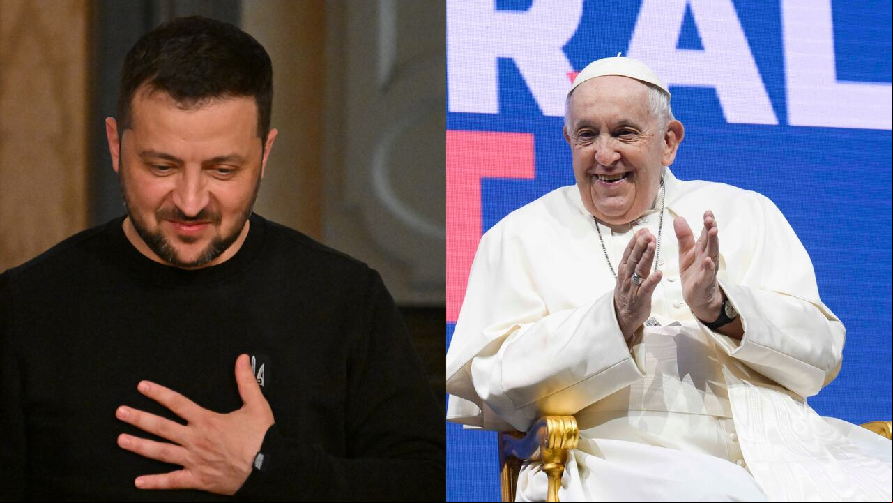 El presidente ucraniano llegó este sábado a Roma para reunirse con el Papa Francisco.