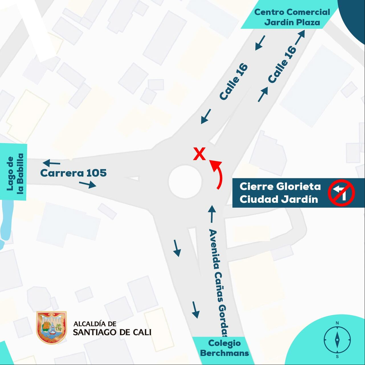 La medida en la Glorieta Avenida Cañasgordas funcionará en horas picos.