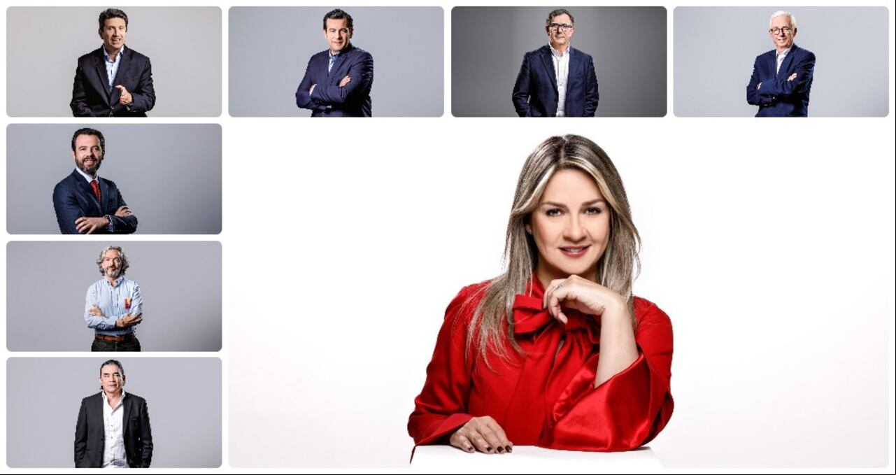 Gustavo Bolívar, Juan Daniel Oviedo, Carlos Fernando Galán, Diego Molano, Rodrigo Lara, Jorge Luis Vargas, Jorge Enrique Robledo y la directora de SEMANA Vicky Dávila.