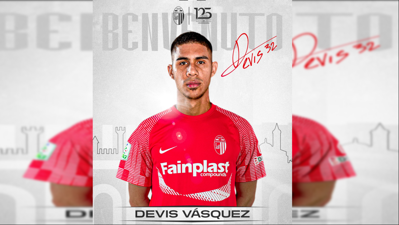 Devis Vásquez es nuevo jugador del Ascoli Calcio 1898.