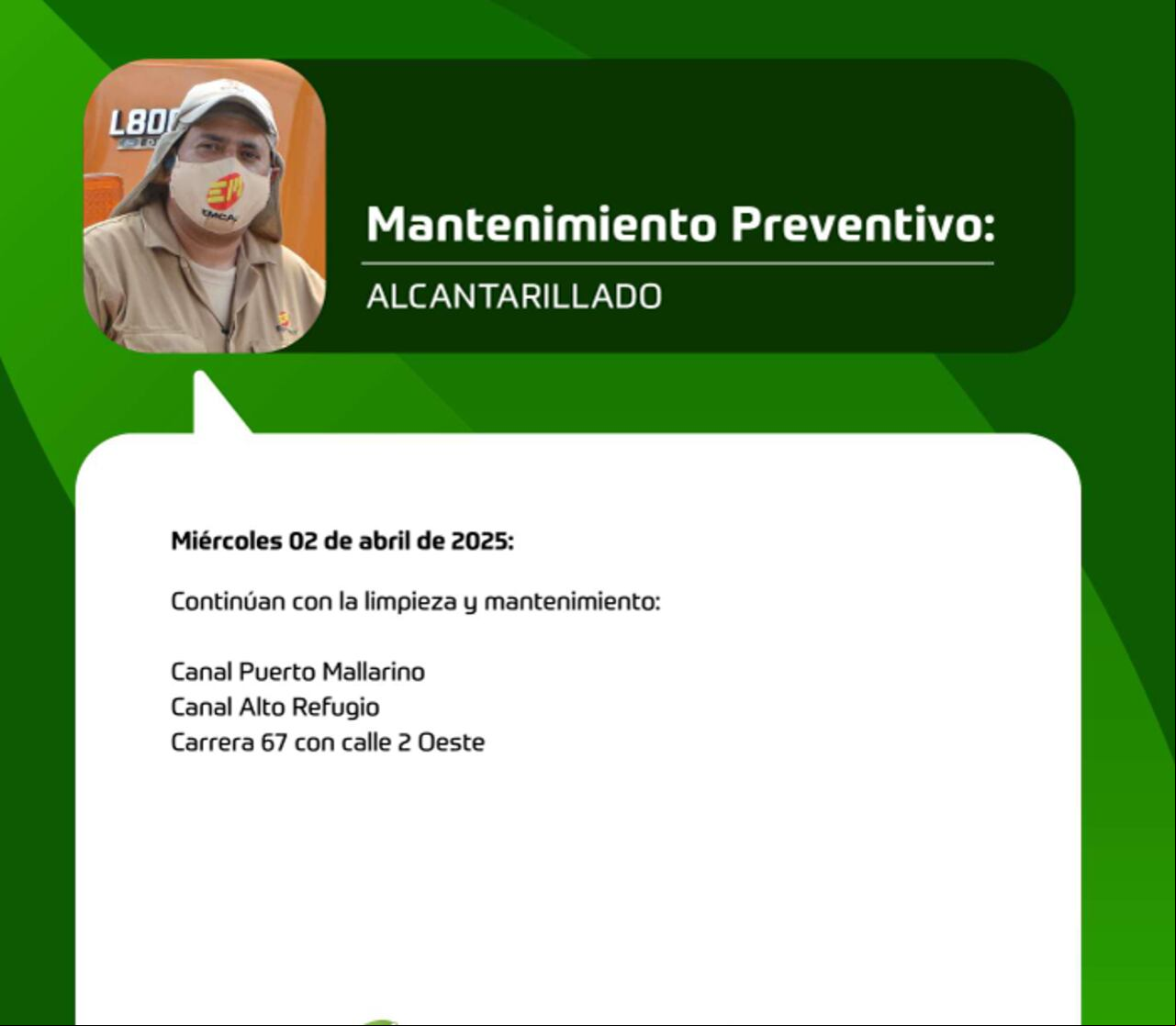 Para evitar taponamientos y mejorar el drenaje de aguas lluvias, se ejecutará limpieza y mantenimiento preventivo.