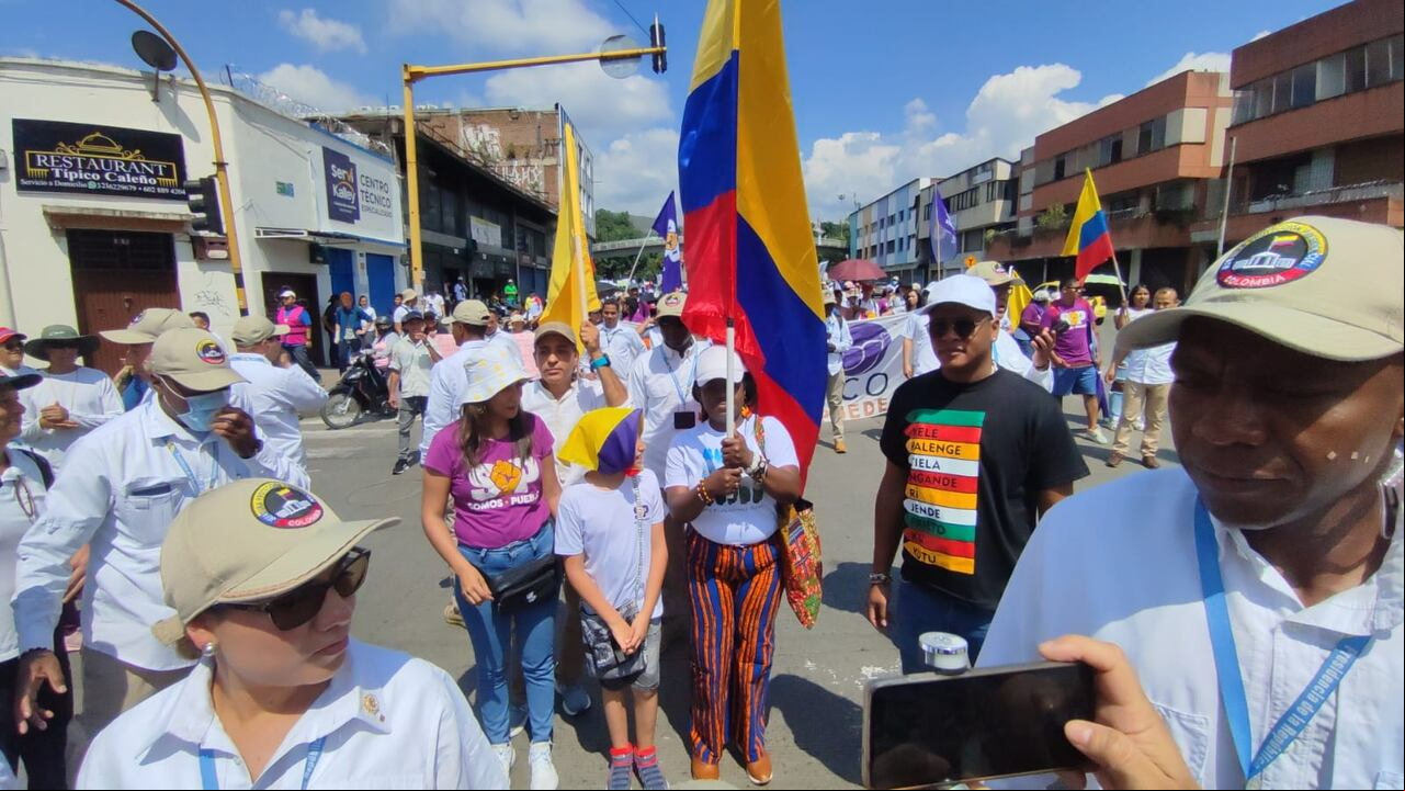 Francia Márquez acompañó las marchas de este lunes festivo.