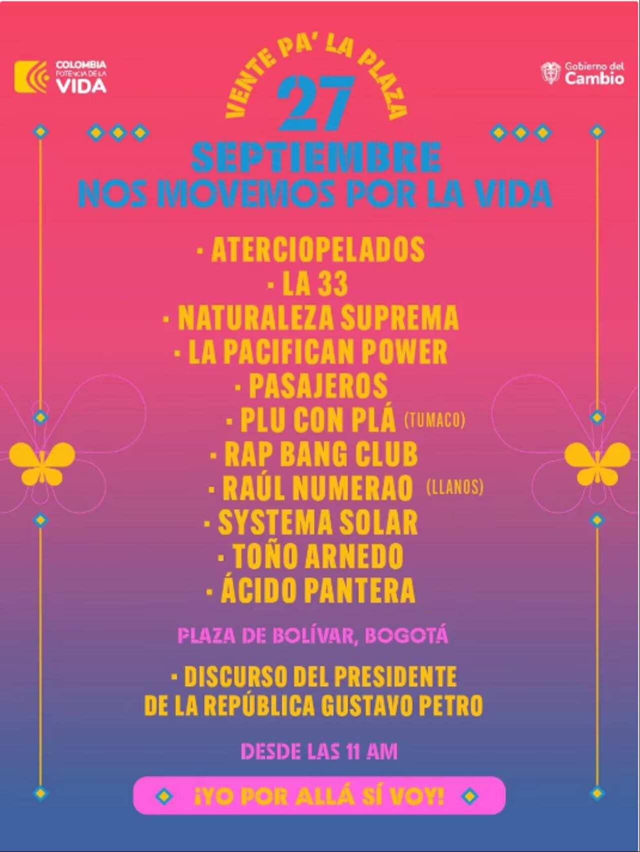 El Ministerio de Educación también se ha sumado a la celebración, calificando la movilización como un "carnaval por la vida".