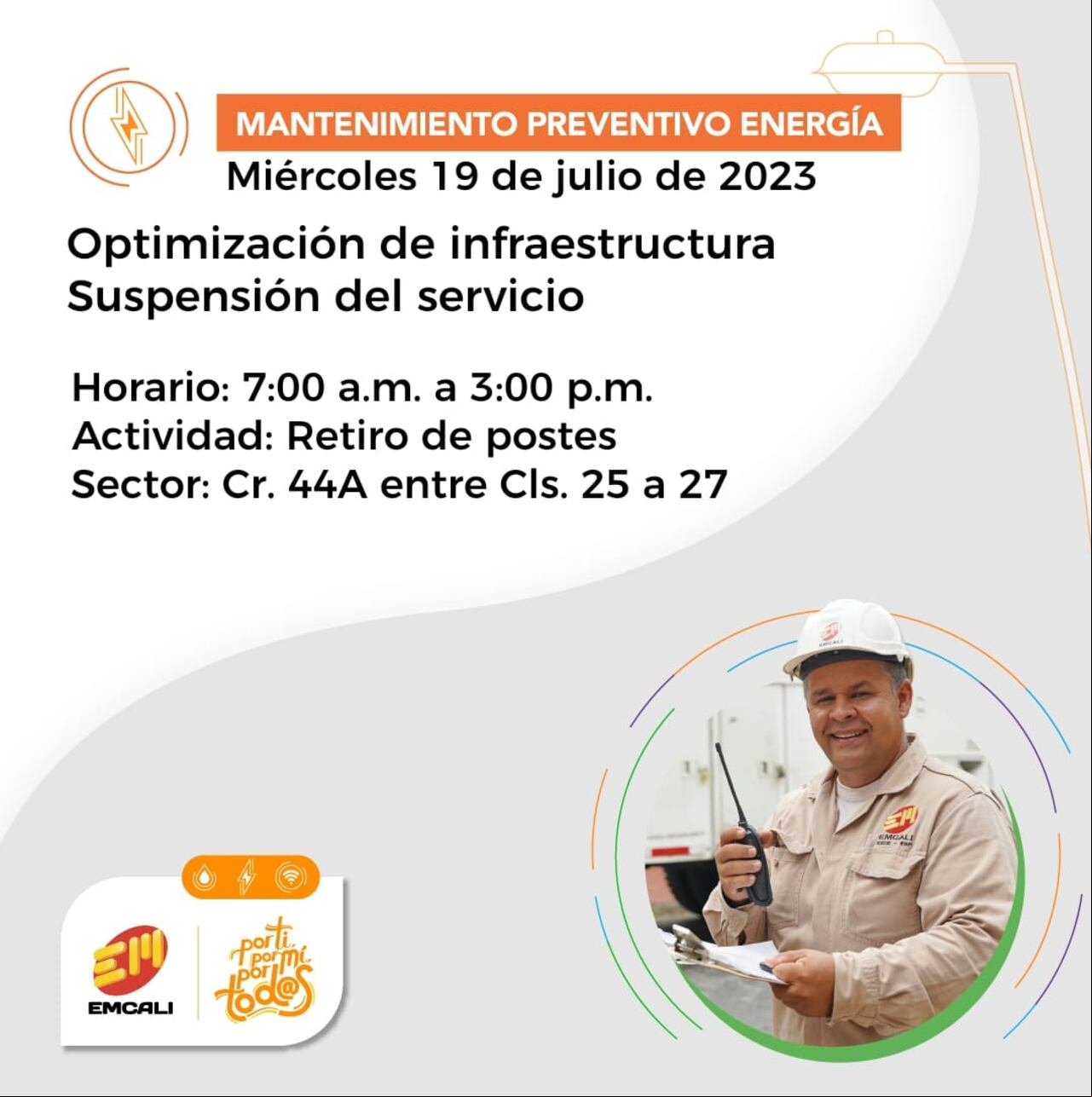 Estos son los barrios de Cali que se quedarán sin energía.