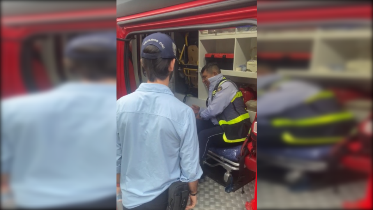 El funcionario fue atendido de inmediato por los organismos de emergencia.